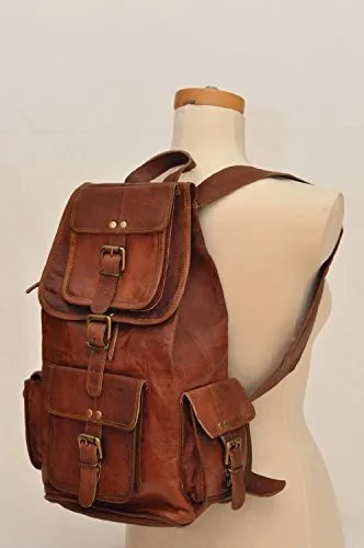 20' Vintage Bag Leather Handmade Vintage Style Backpack/College Bag