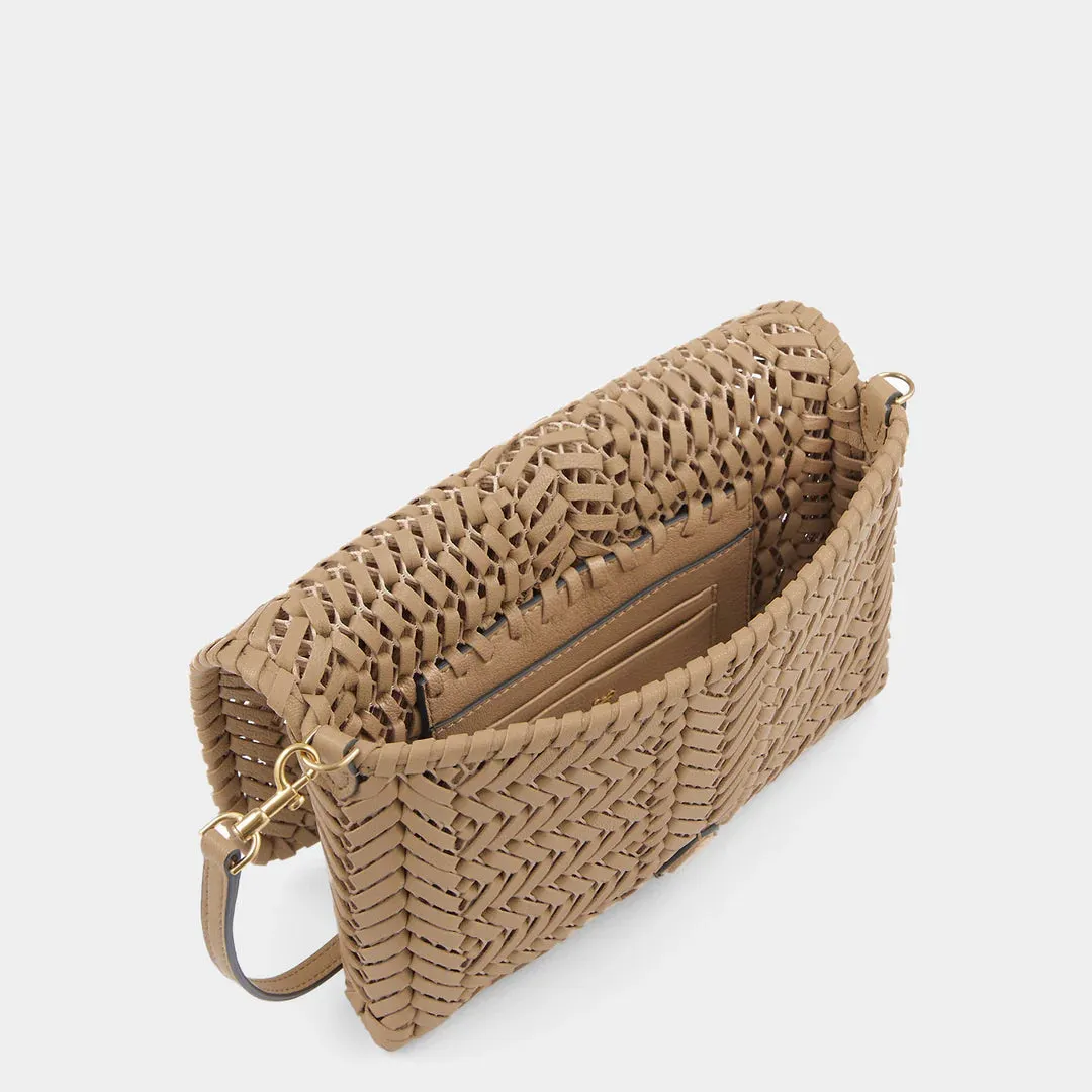 AH The Neeson Cross Body in Sand Shiny Capra