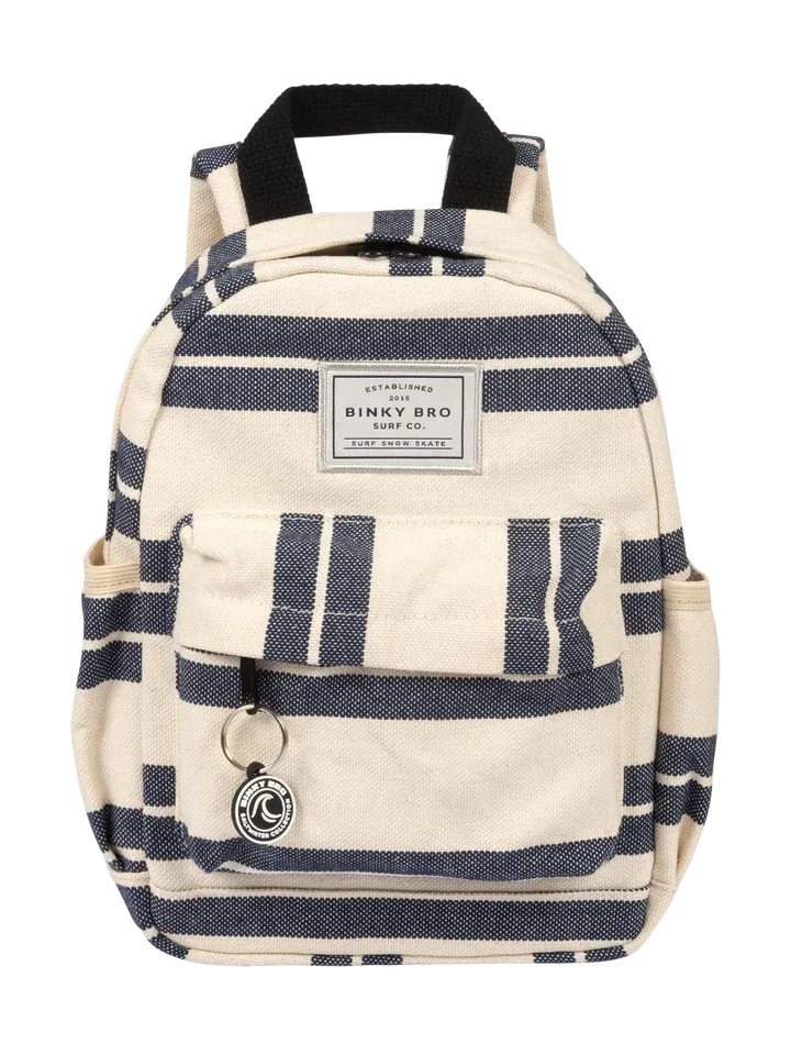 Backpack (Navy Striped Canvas)