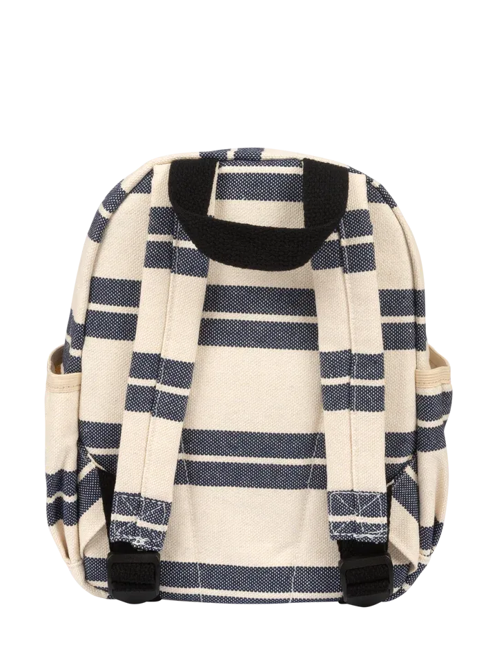 Backpack (Navy Striped Canvas)