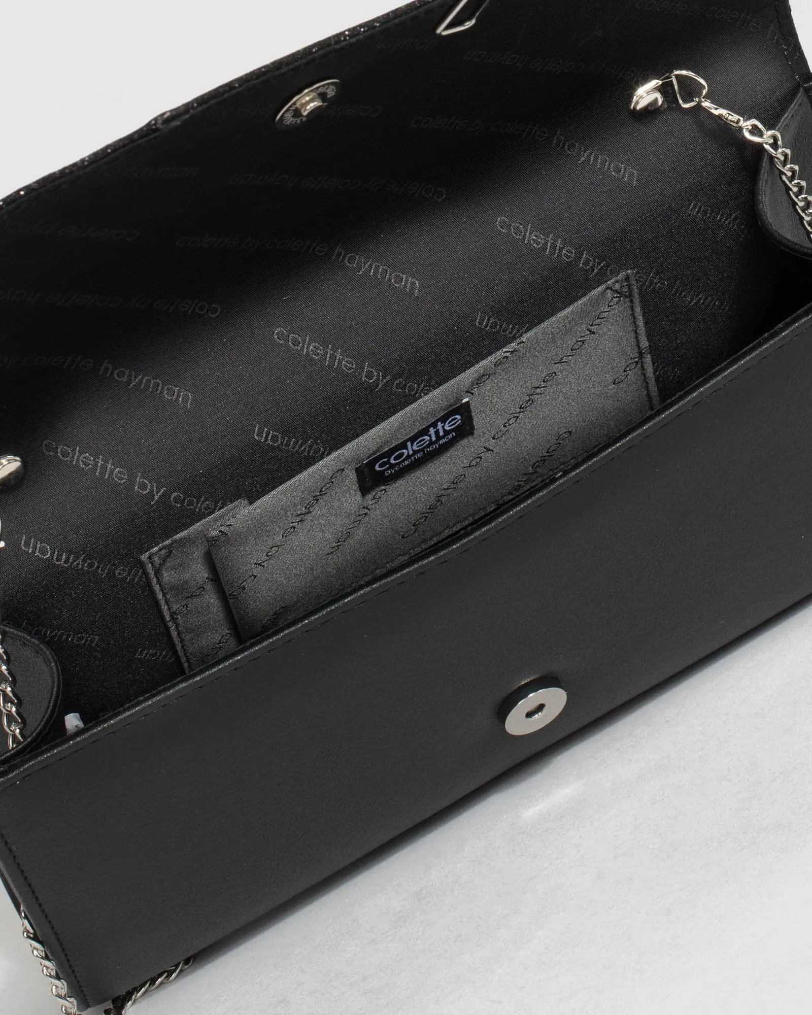 Black Mila Arrow Clutch Bag