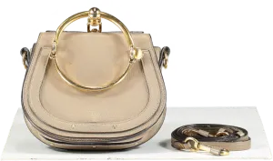 Chlo Brown Nile Leather Handbag With Gold Hardware