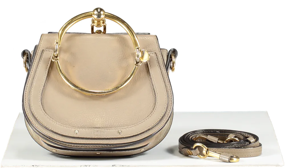 Chlo Brown Nile Leather Handbag With Gold Hardware