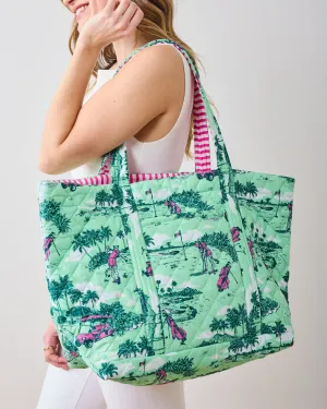 Golf Toile - Weekend Bag With Pouch - Putting Green