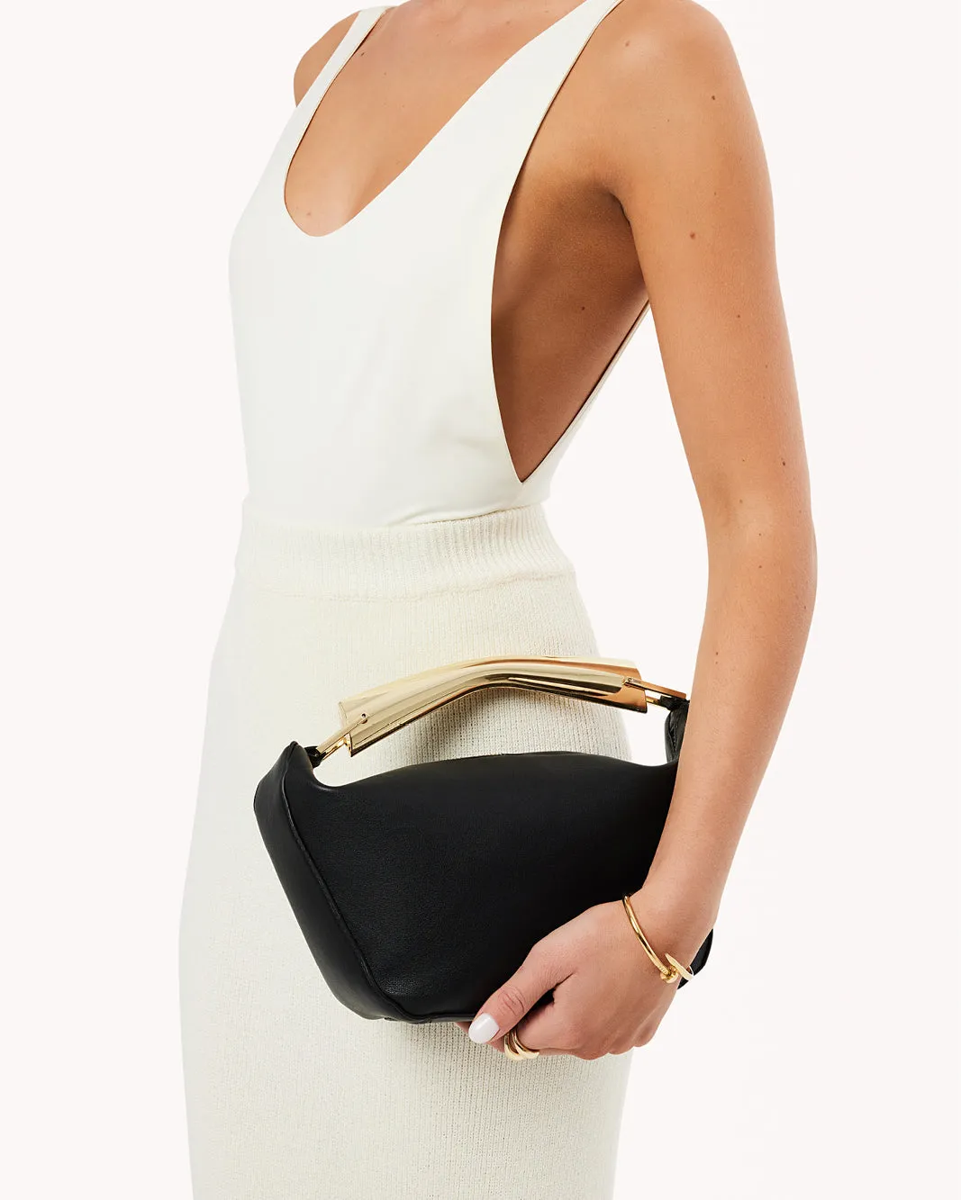 MARGARET HANDLE BAG - BLACK