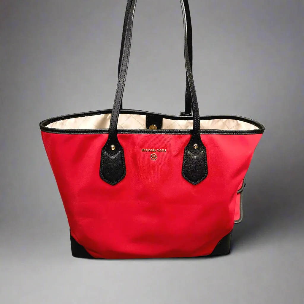 Michael Kors red nylon "Eva" tote