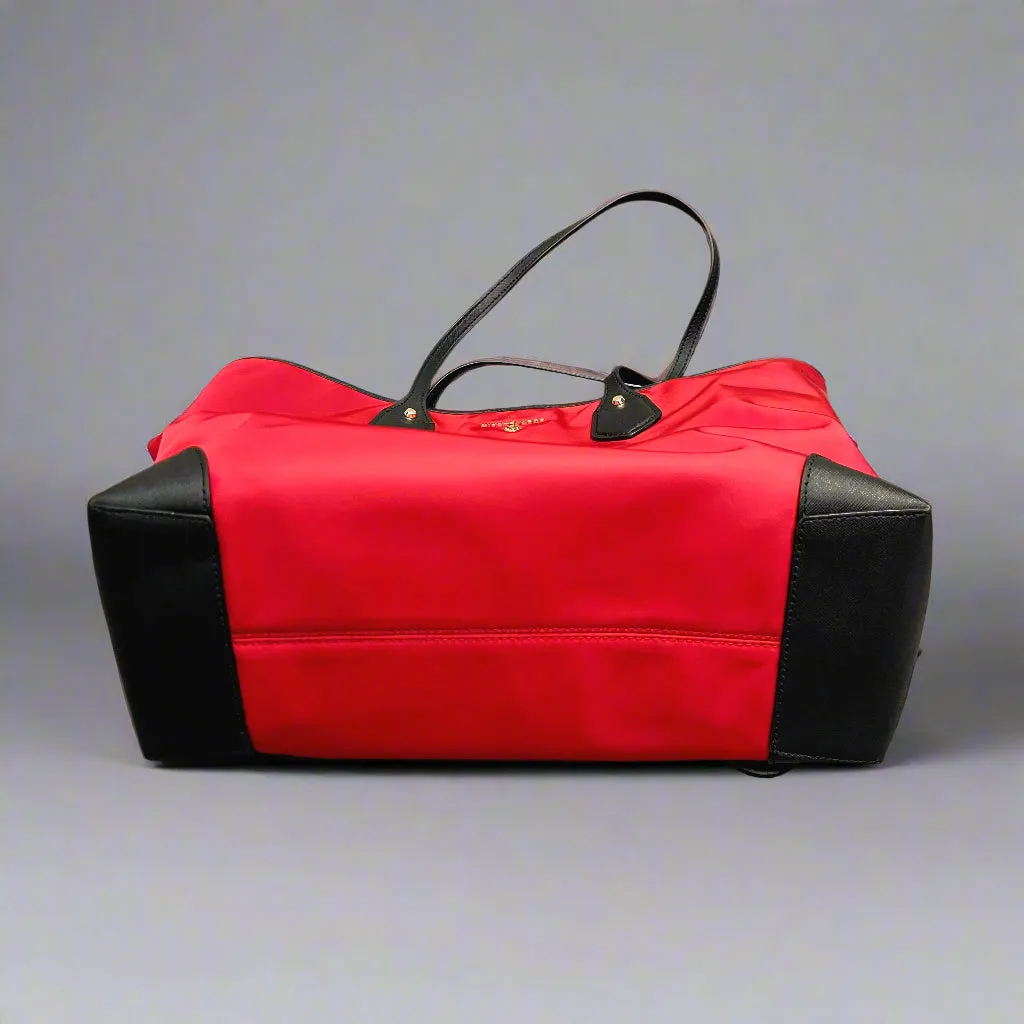 Michael Kors red nylon "Eva" tote