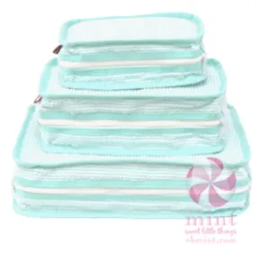 Mint Seersucker Mint Stacking Set