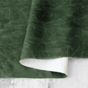 Olive Drab Faux Waxed Duck Canvas