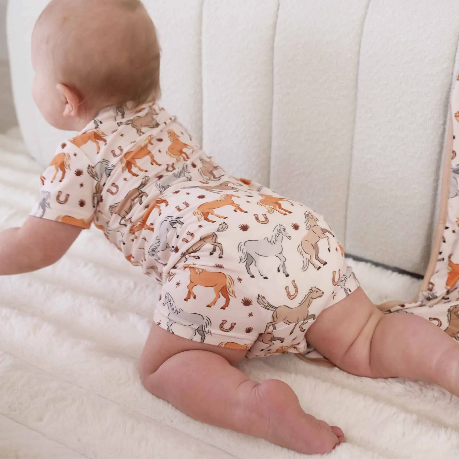 P's Ponies Button Romper