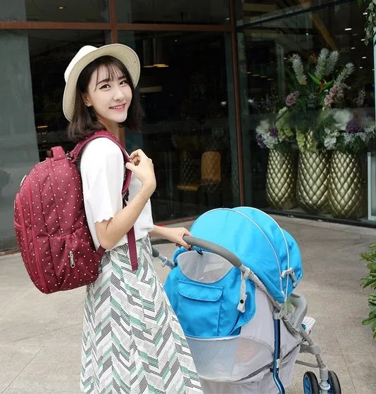 Red 2 in 1 Baby Nappy Changing Backpack 4127