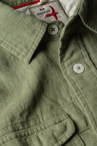 Relwen Linen Workshirt - Burnt Olive