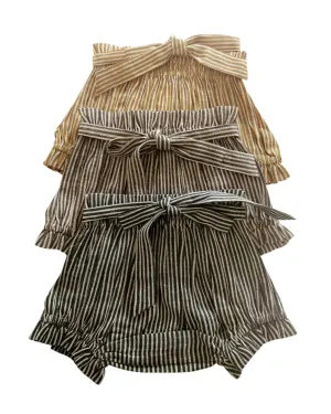 Set of 3 Striped Shorts Style Diaper Covers