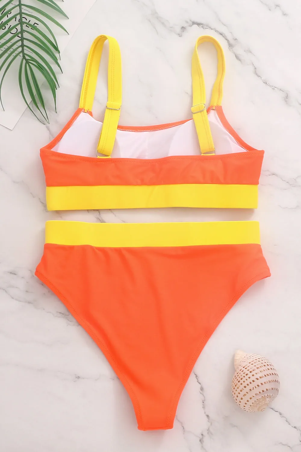Sporty Color Block Bikini Sets