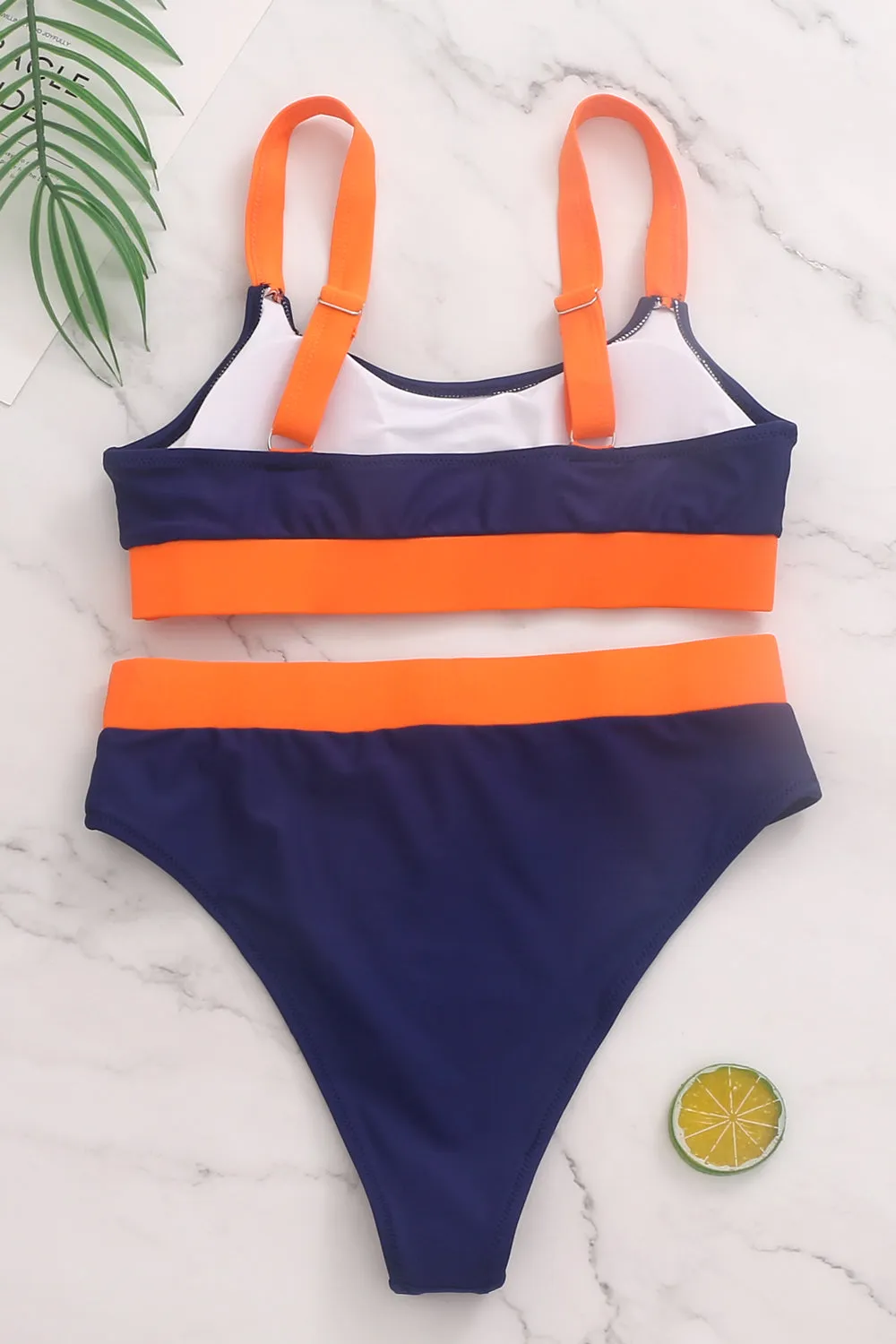 Sporty Color Block Bikini Sets