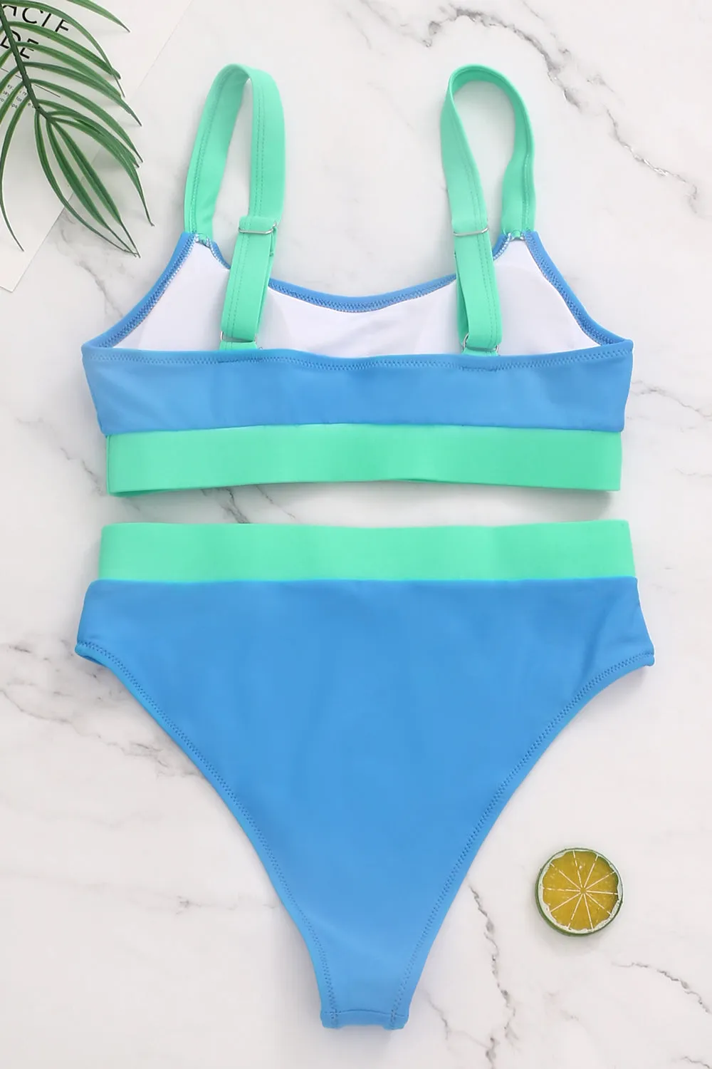 Sporty Color Block Bikini Sets