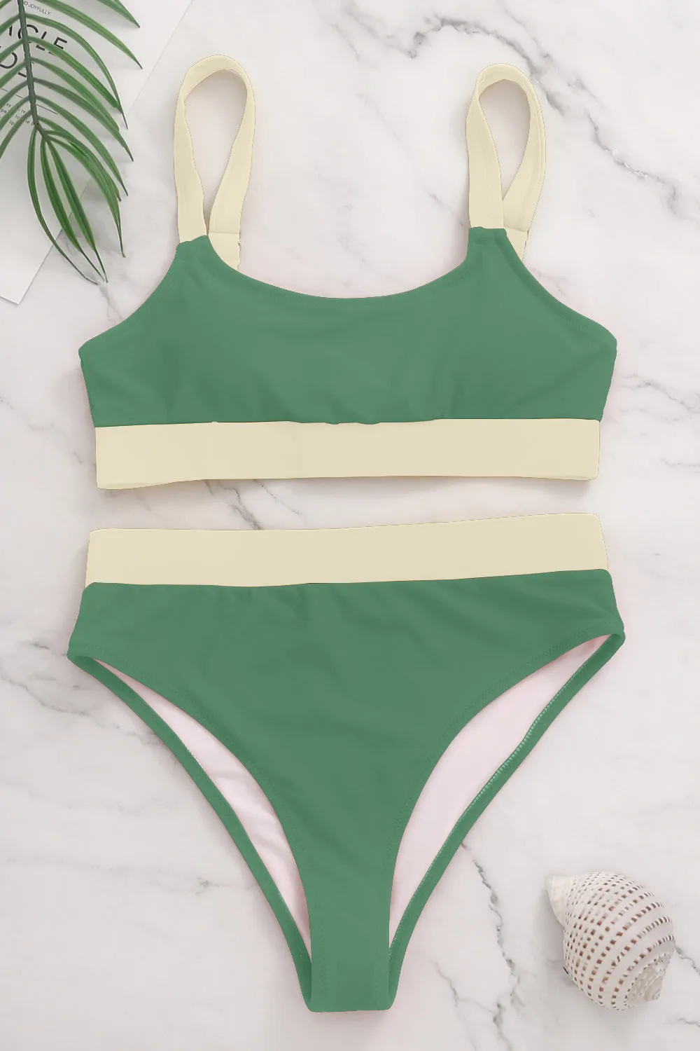 Sporty Color Block Bikini Sets