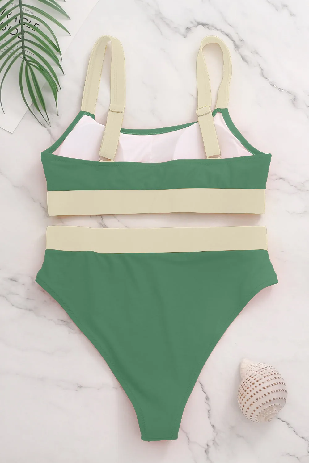 Sporty Color Block Bikini Sets