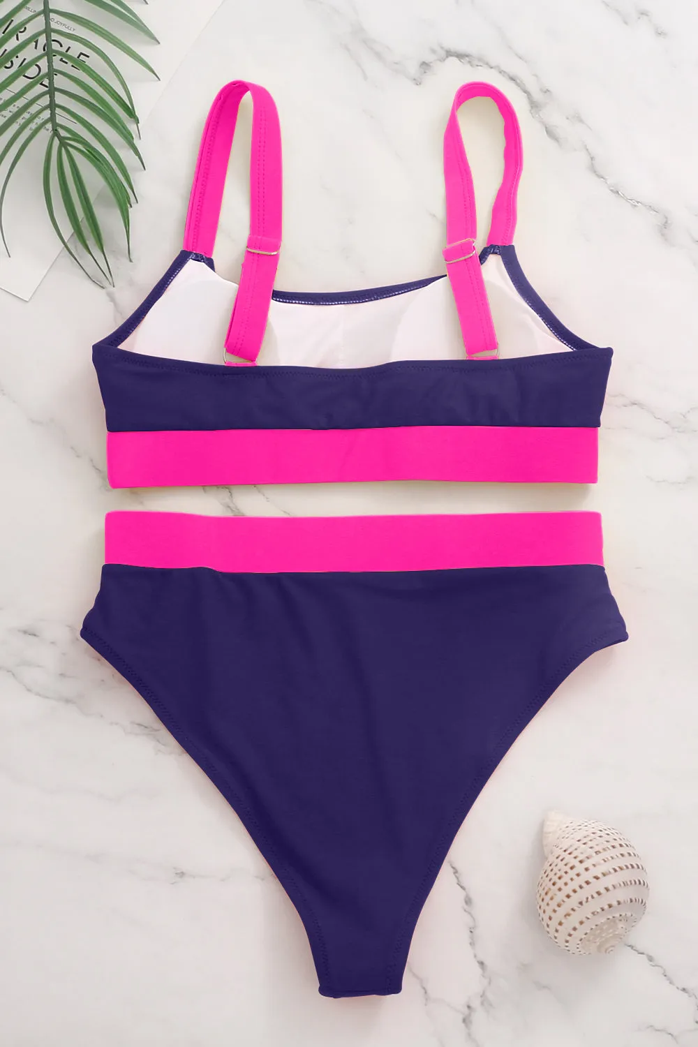 Sporty Color Block Bikini Sets
