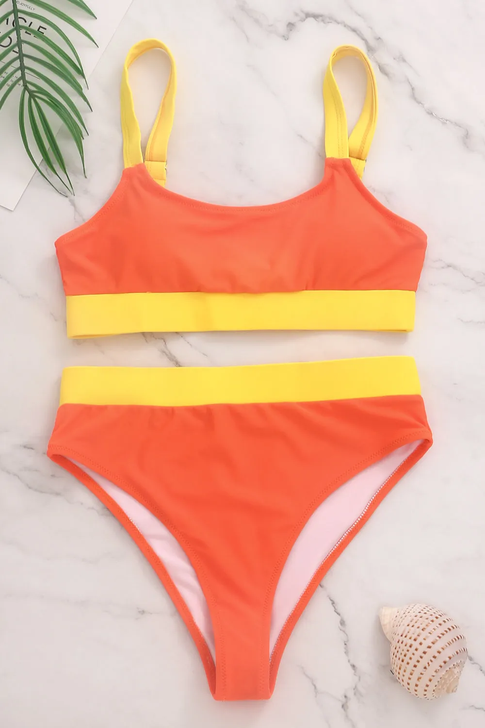 Sporty Color Block Bikini Sets