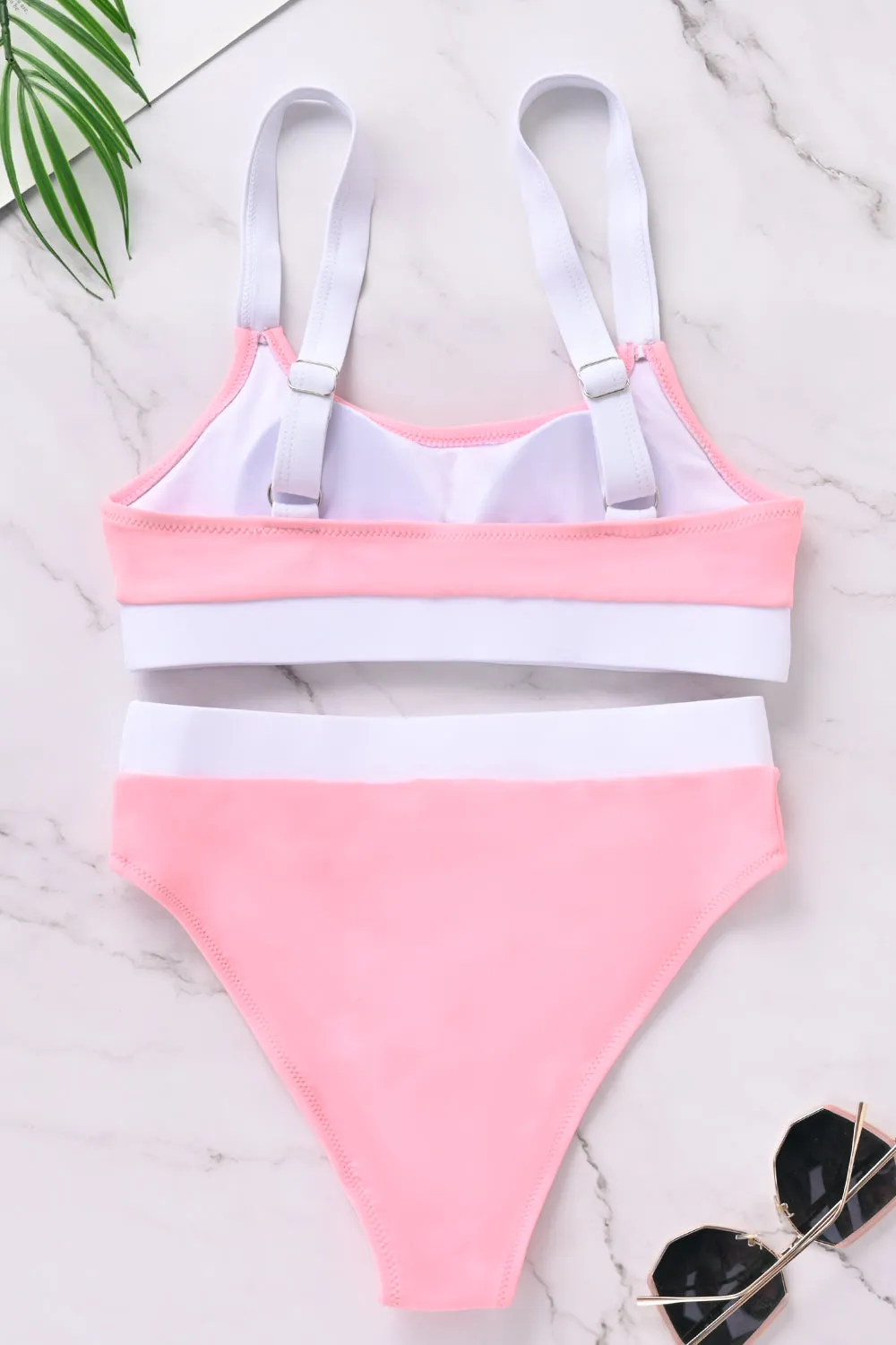 Sporty Color Block Bikini Sets