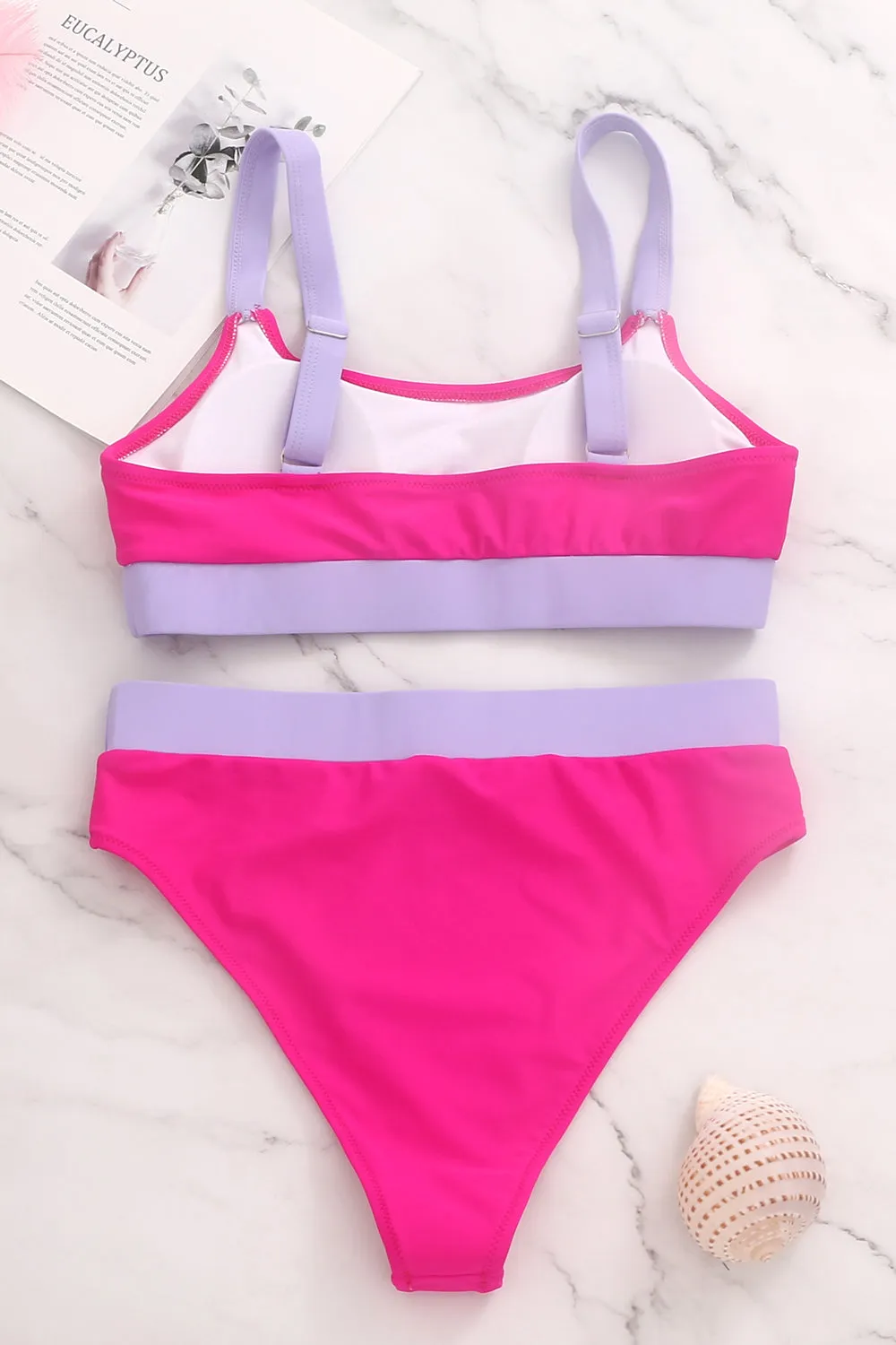 Sporty Color Block Bikini Sets