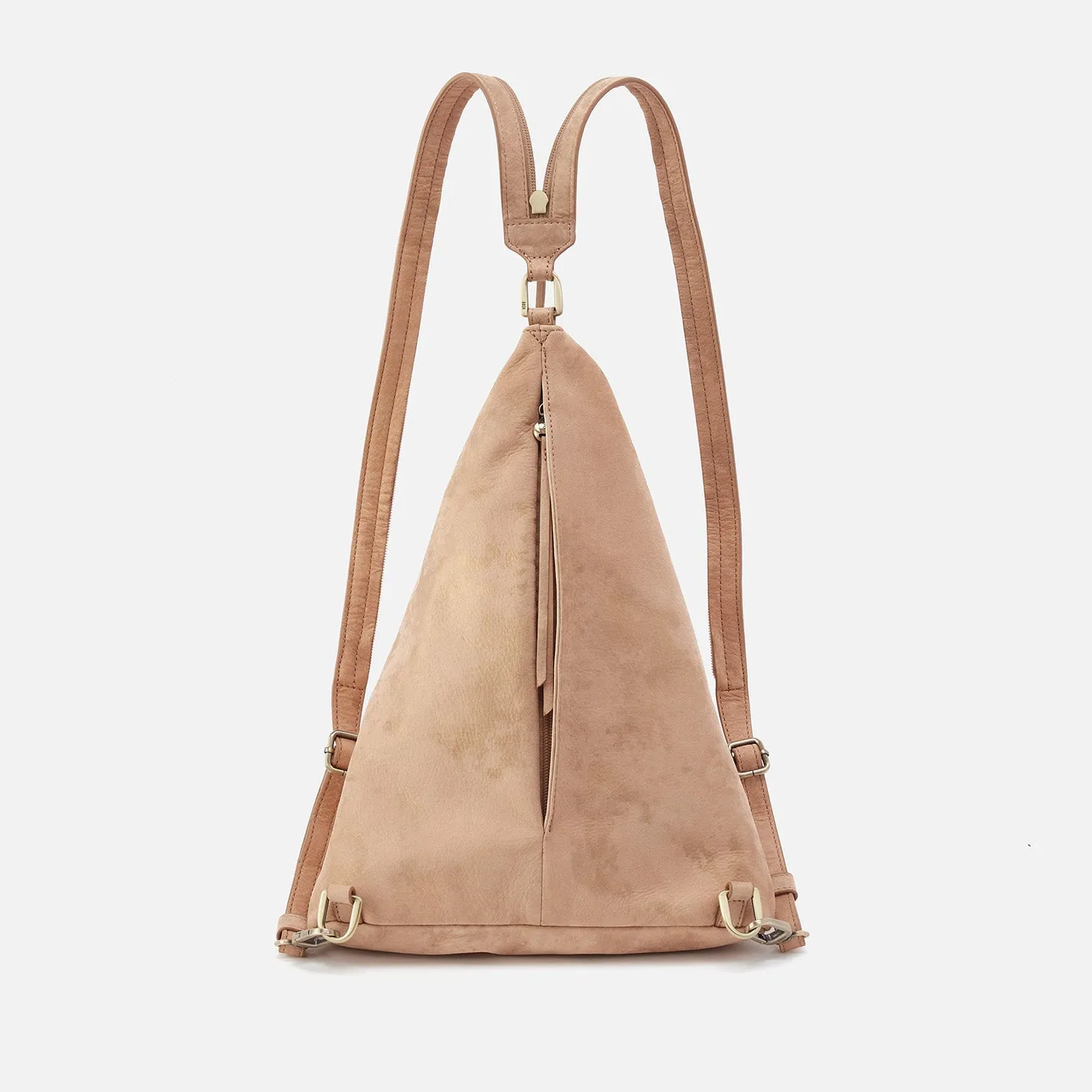 Sway Convertible Sling In Nubuck Leather - Gold Cashmere