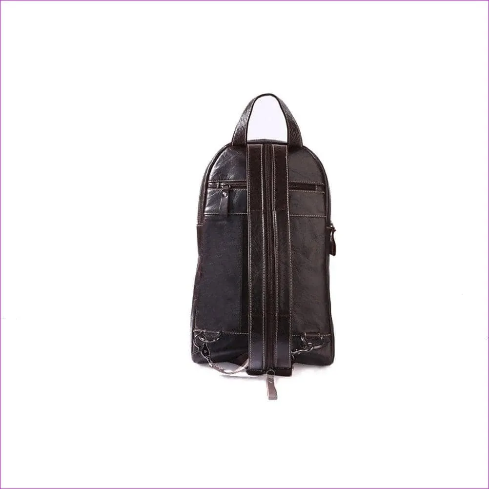 Unisex Embossed Nappa Leather Sling Shoulder Bag Solid Color Black Grey / Dark Brown / Fall & Winter