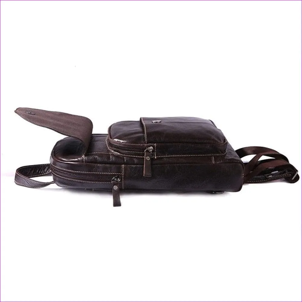 Unisex Embossed Nappa Leather Sling Shoulder Bag Solid Color Black Grey / Dark Brown / Fall & Winter