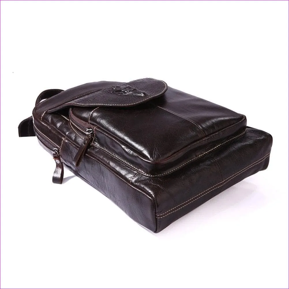 Unisex Embossed Nappa Leather Sling Shoulder Bag Solid Color Black Grey / Dark Brown / Fall & Winter